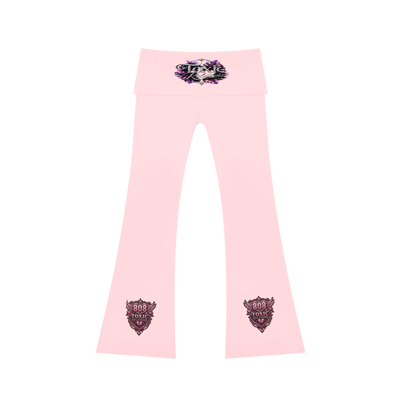 808HUSTLAH High Rise Flared Yoga Pants