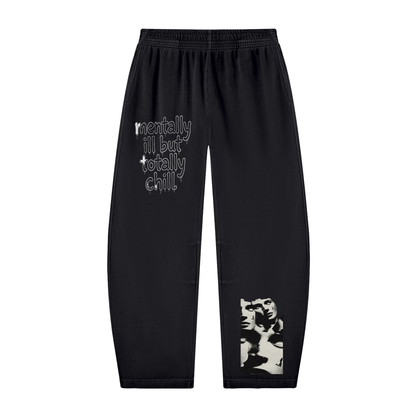 Unisex Vintage Washed Barrel Leg Sweatpants
