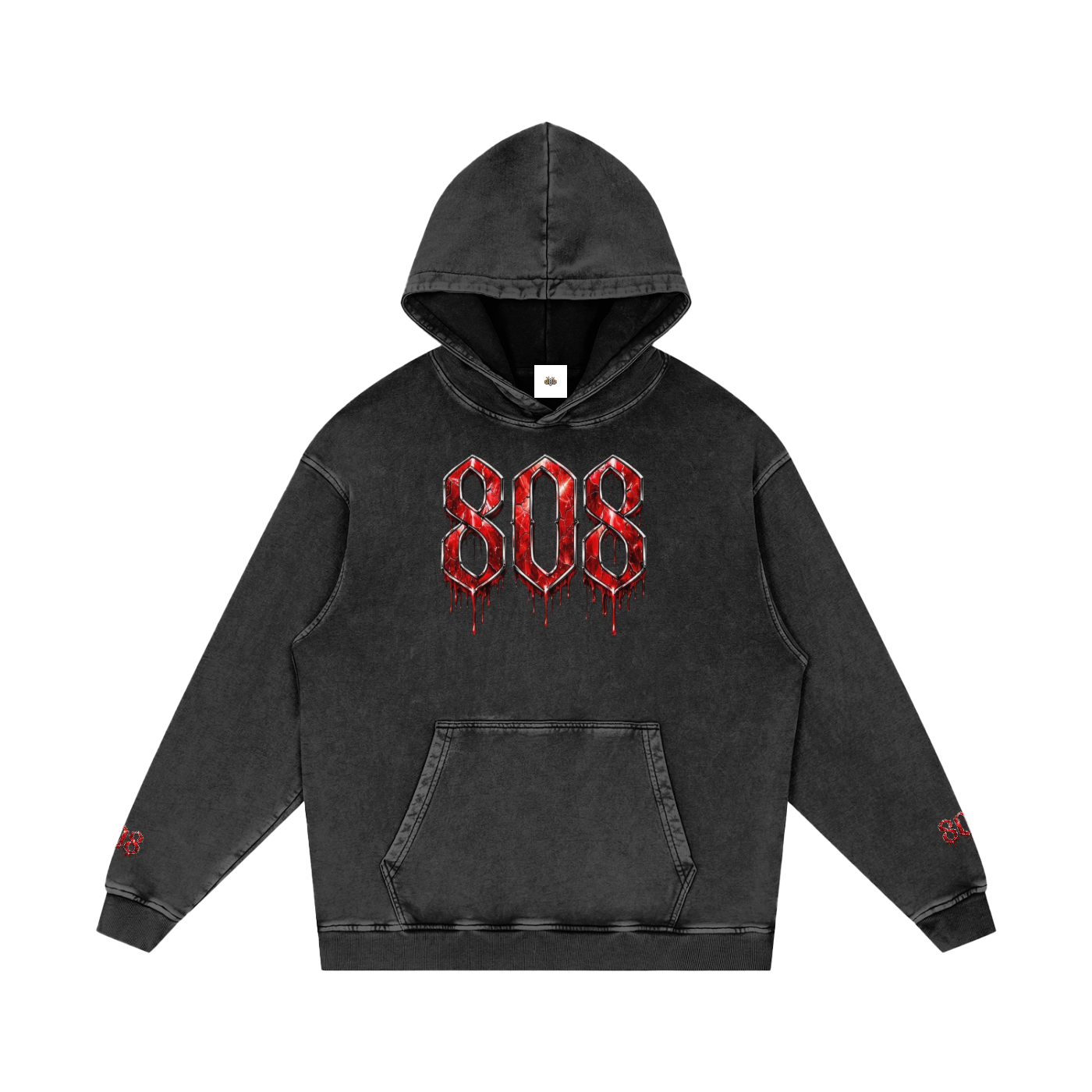808HUSTLAH Loose Cotton Hoodie