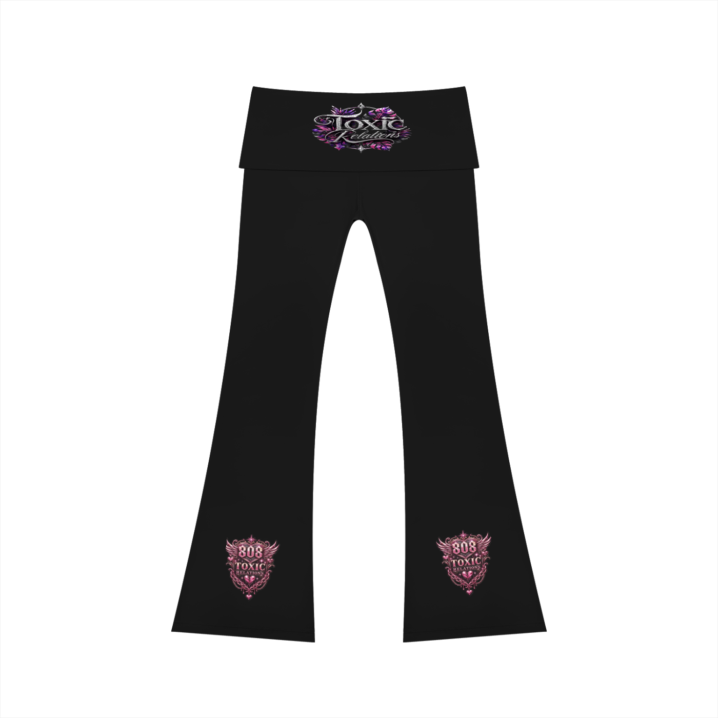 808HUSTLAH High Rise Flared Yoga Pants