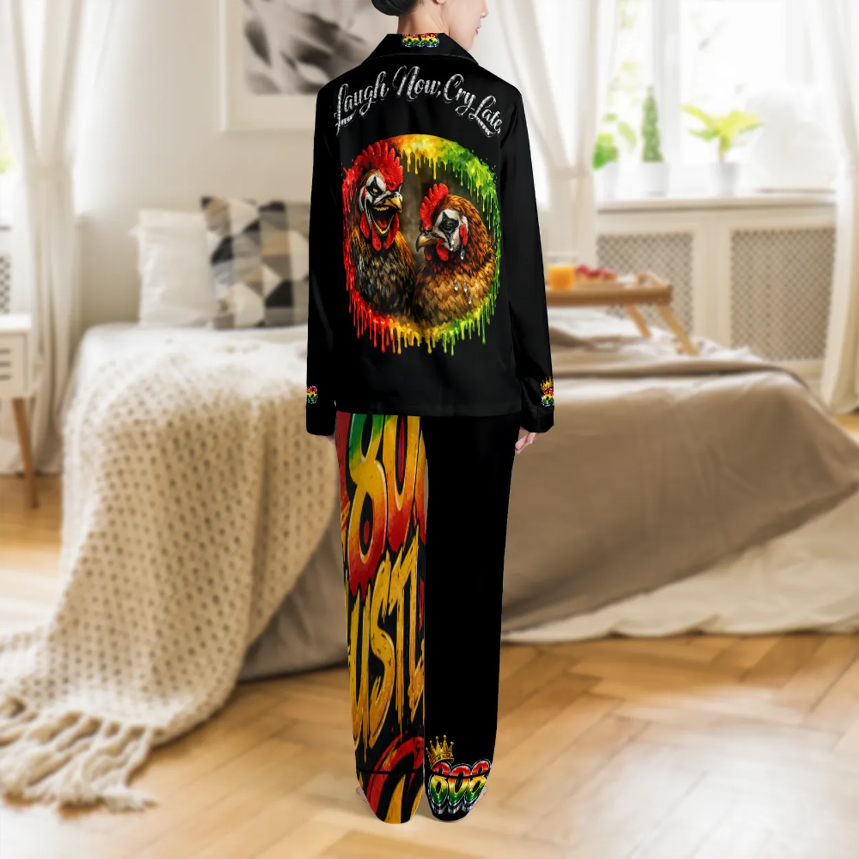 808HUSTLAH SATIN PAJAMA SET