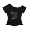 808HUSTLAH Off-the-Shoulder T-Shirt