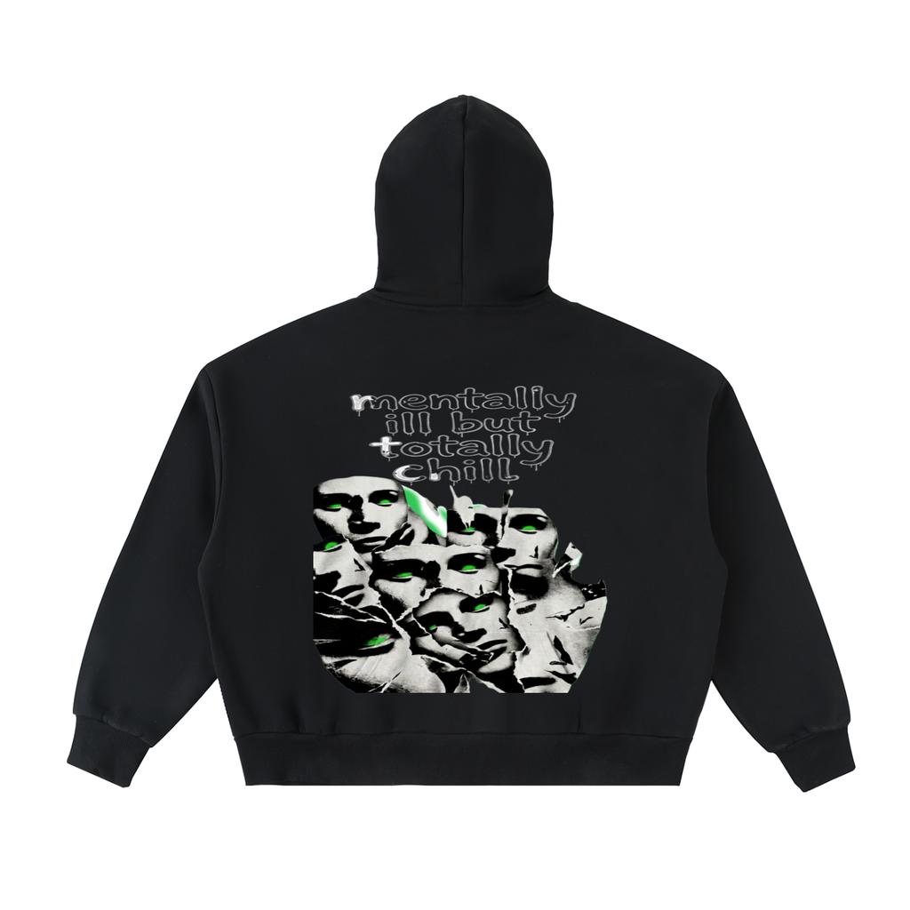 808HUSTLAH Full-Zip Boxy Hoodie