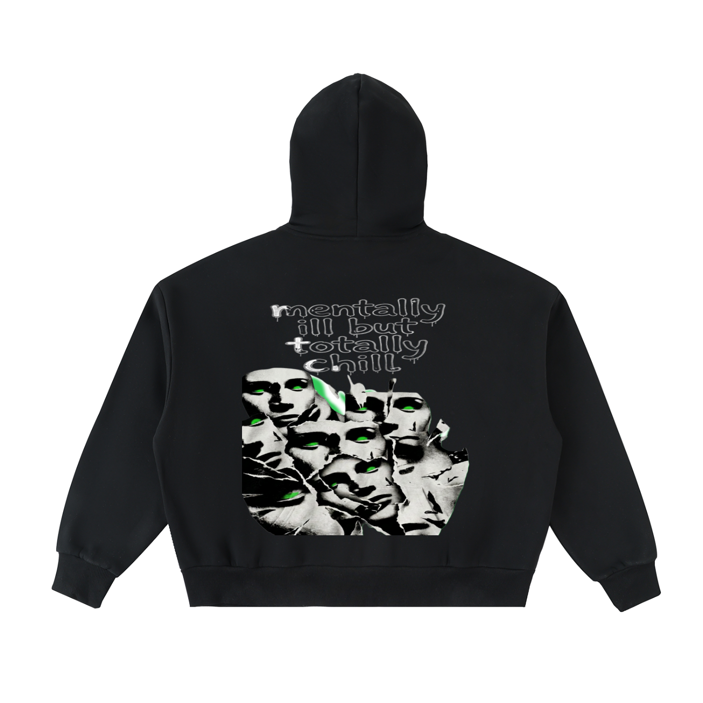 808HUSTLAH Full-Zip Boxy Hoodie