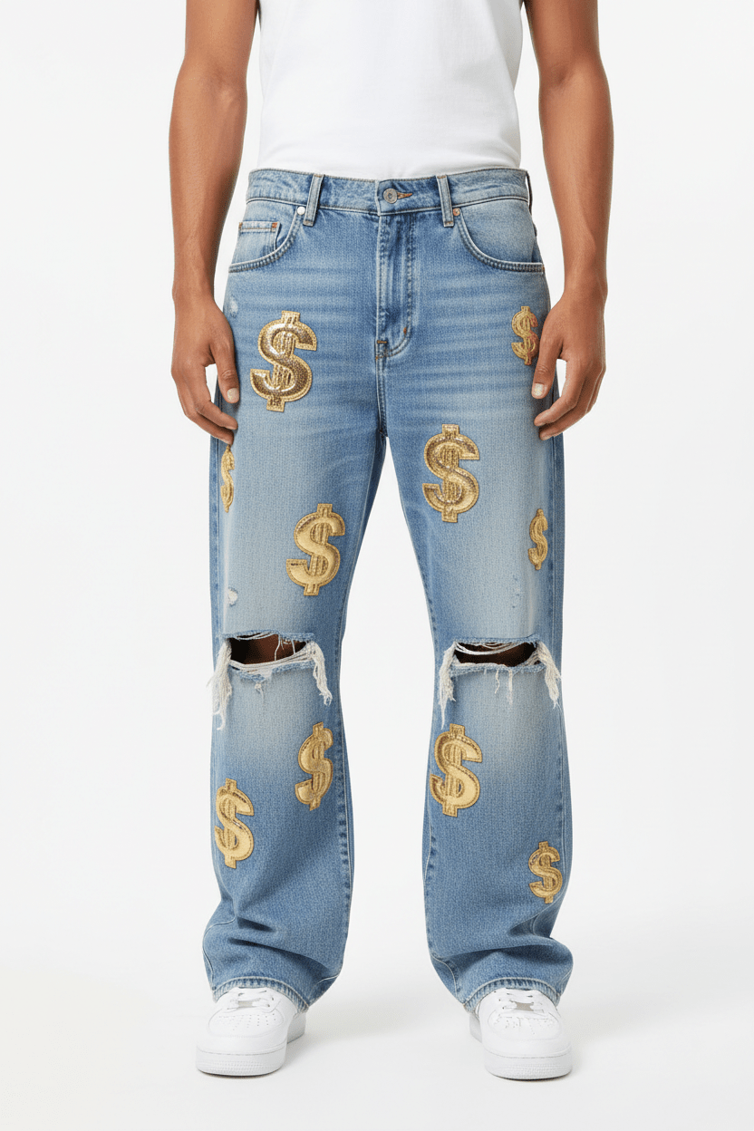 808HUSTLAH $ Denim Jeans - 808HUSTLAH