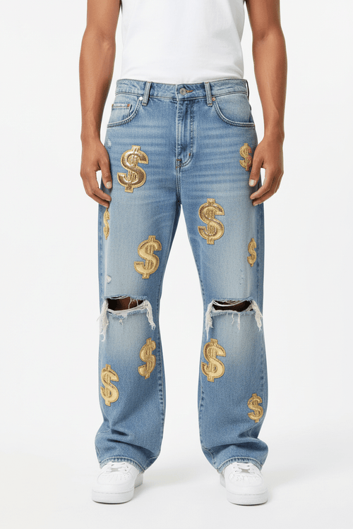 808HUSTLAH $ Denim Jeans - 808HUSTLAH