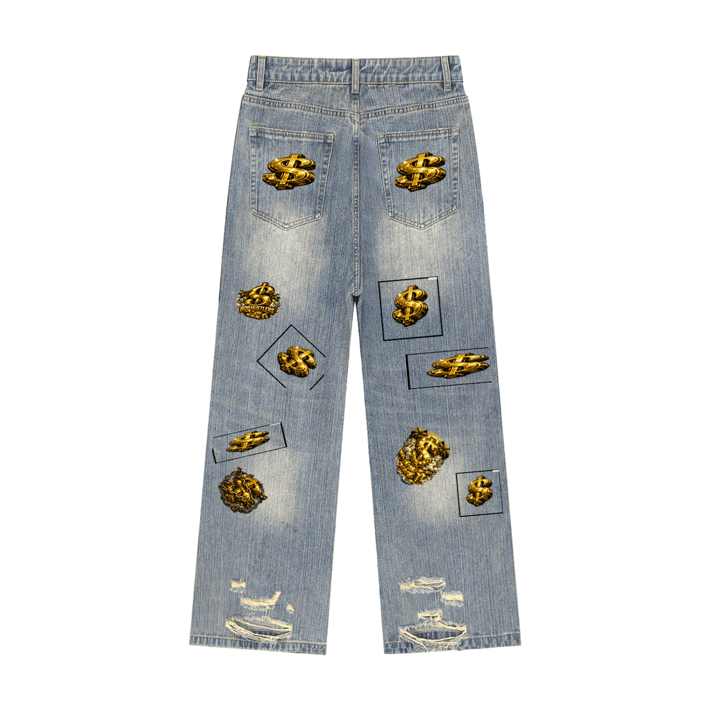 808HUSTLAH $ Denim Jeans - 808HUSTLAH