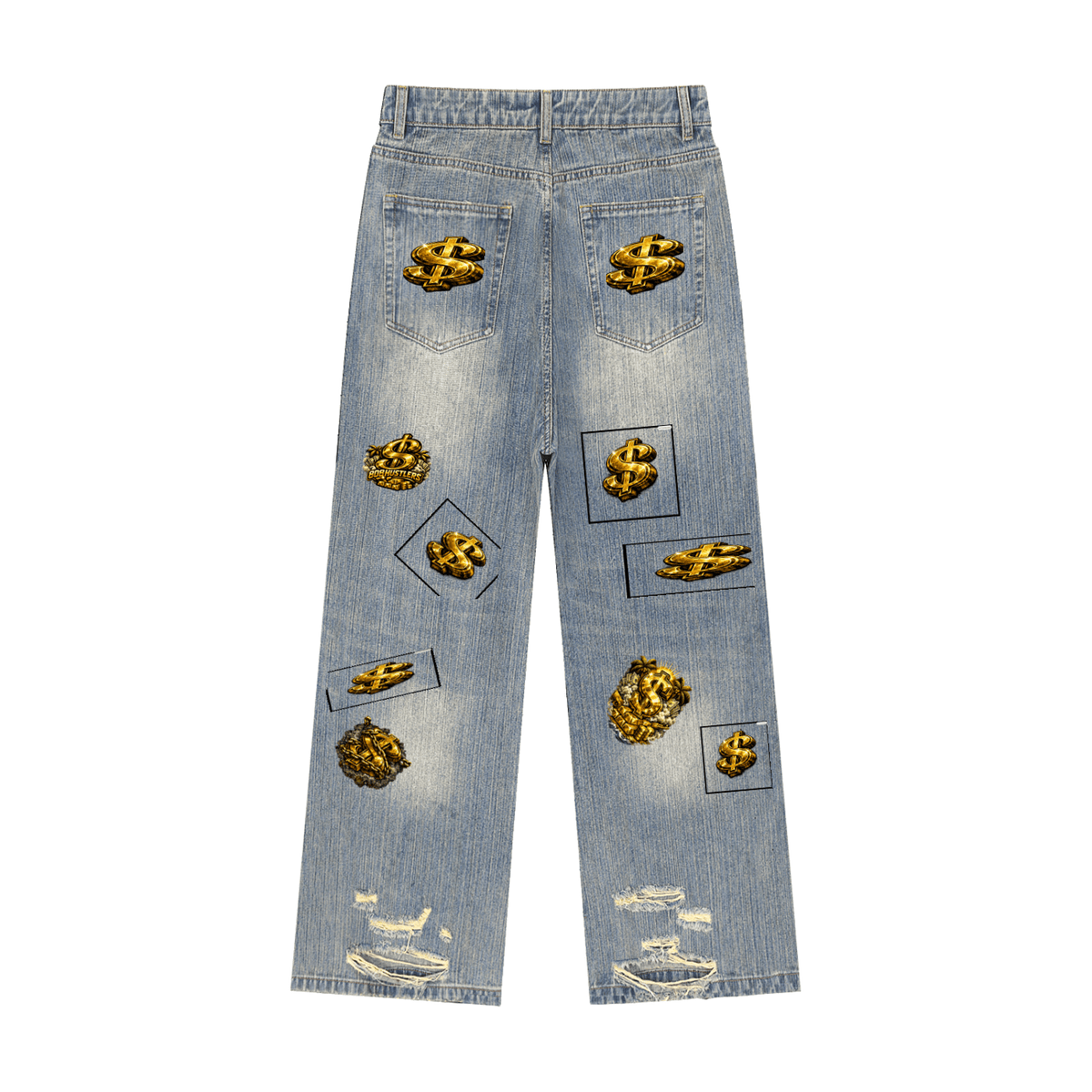808HUSTLAH $ Denim Jeans - 808HUSTLAH