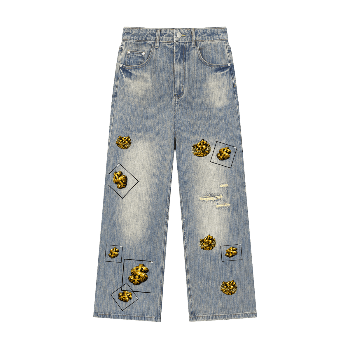 808HUSTLAH $ Denim Jeans - 808HUSTLAH