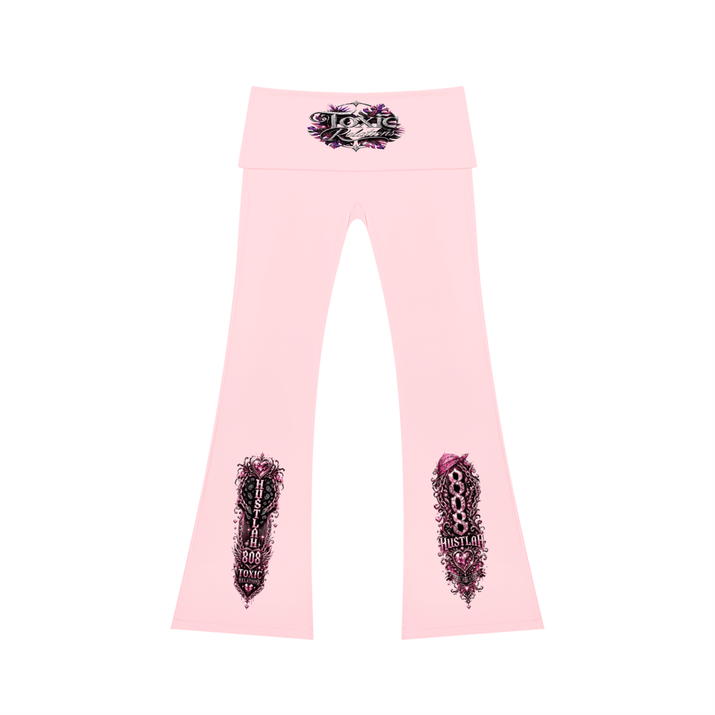 808HUSTLAH High Rise Flared Yoga Pants - 808HUSTLAH