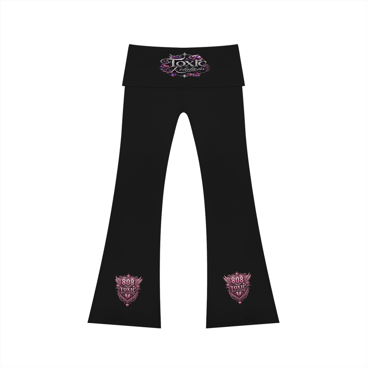 808HUSTLAH High Rise Flared Yoga Pants - 808HUSTLAH