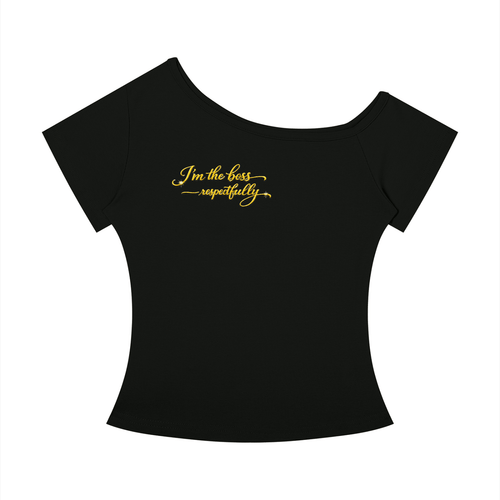 808HUSTLAH Lil Lady Hustlah Hen Off-the-Shoulder Tee - 808HUSTLAH