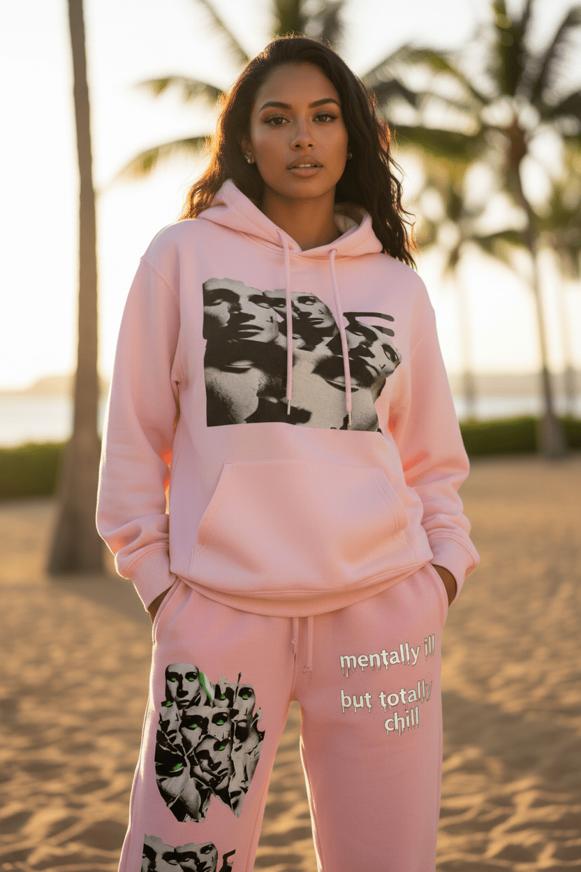 808HUSTLAH Mentally Ill but Totally Chill Hoodie - 808HUSTLAH