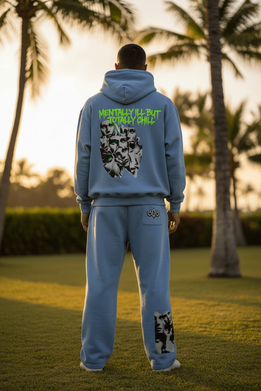 808HUSTLAH Mentally Ill but Totally Chill Hoodie - 808HUSTLAH