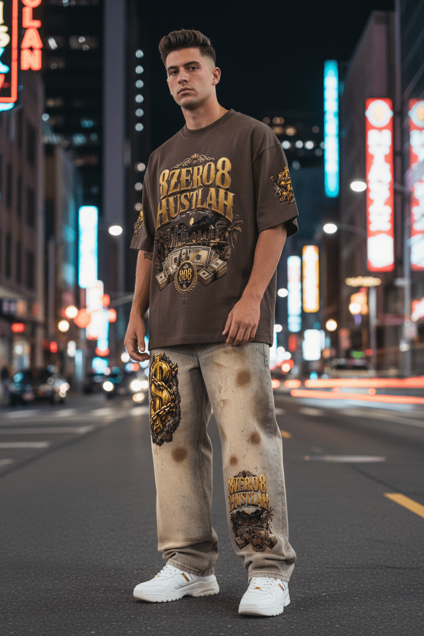 808HUSTLAH Oversized T-Shirt - 808HUSTLAH