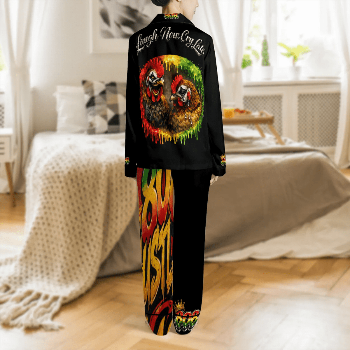 808HUSTLAH SATIN PAJAMA SET - 808HUSTLAH