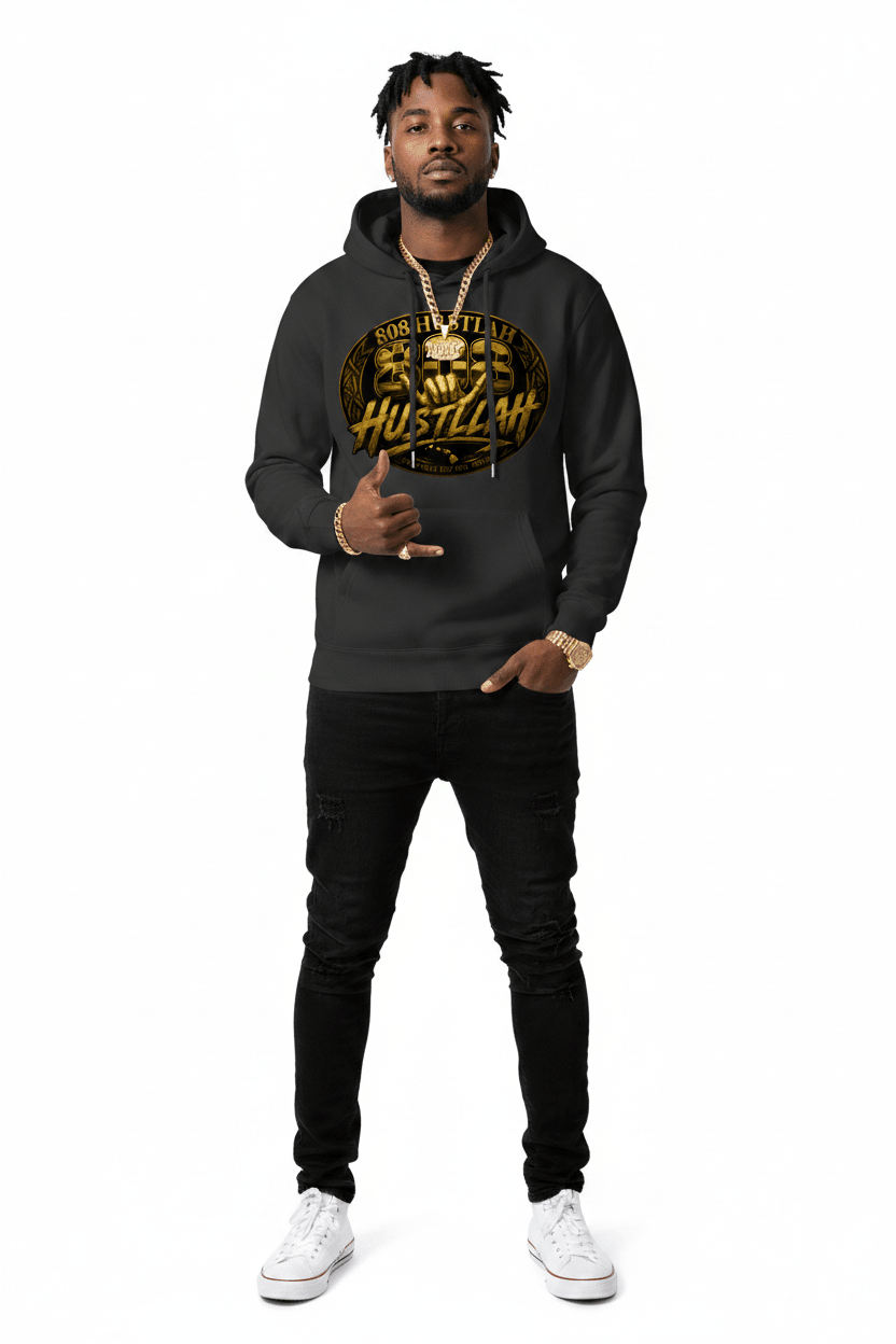 808HUSTLAH'S Classic Unisex Cotton Hoodie - 808HUSTLAH