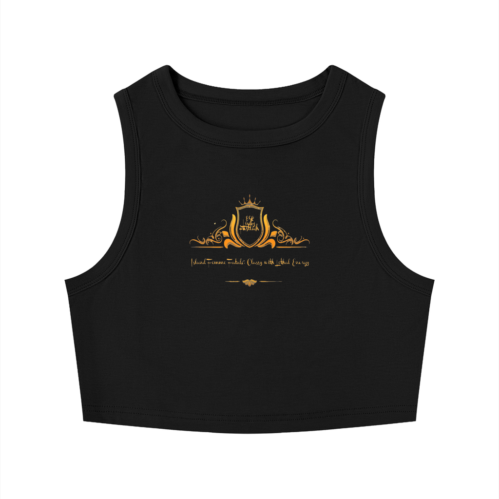 Lil Lady Hustlah Tight Crewneck Crop Tank Top