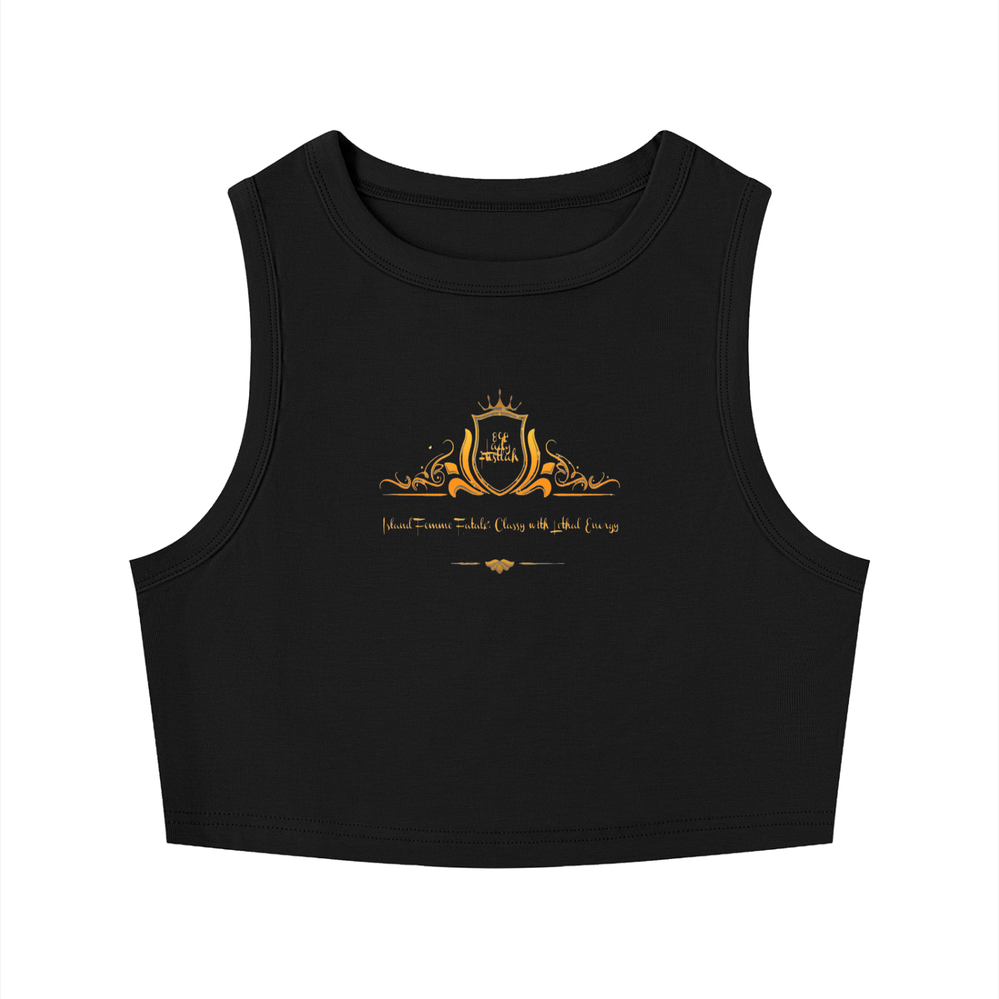 Lil Lady Hustlah Tight Crewneck Crop Tank Top