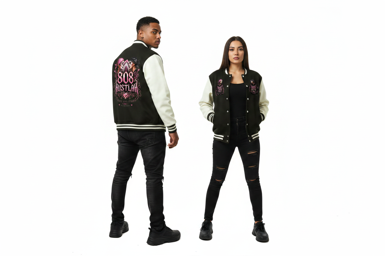 Couple - Varsity Jacket Front & Back