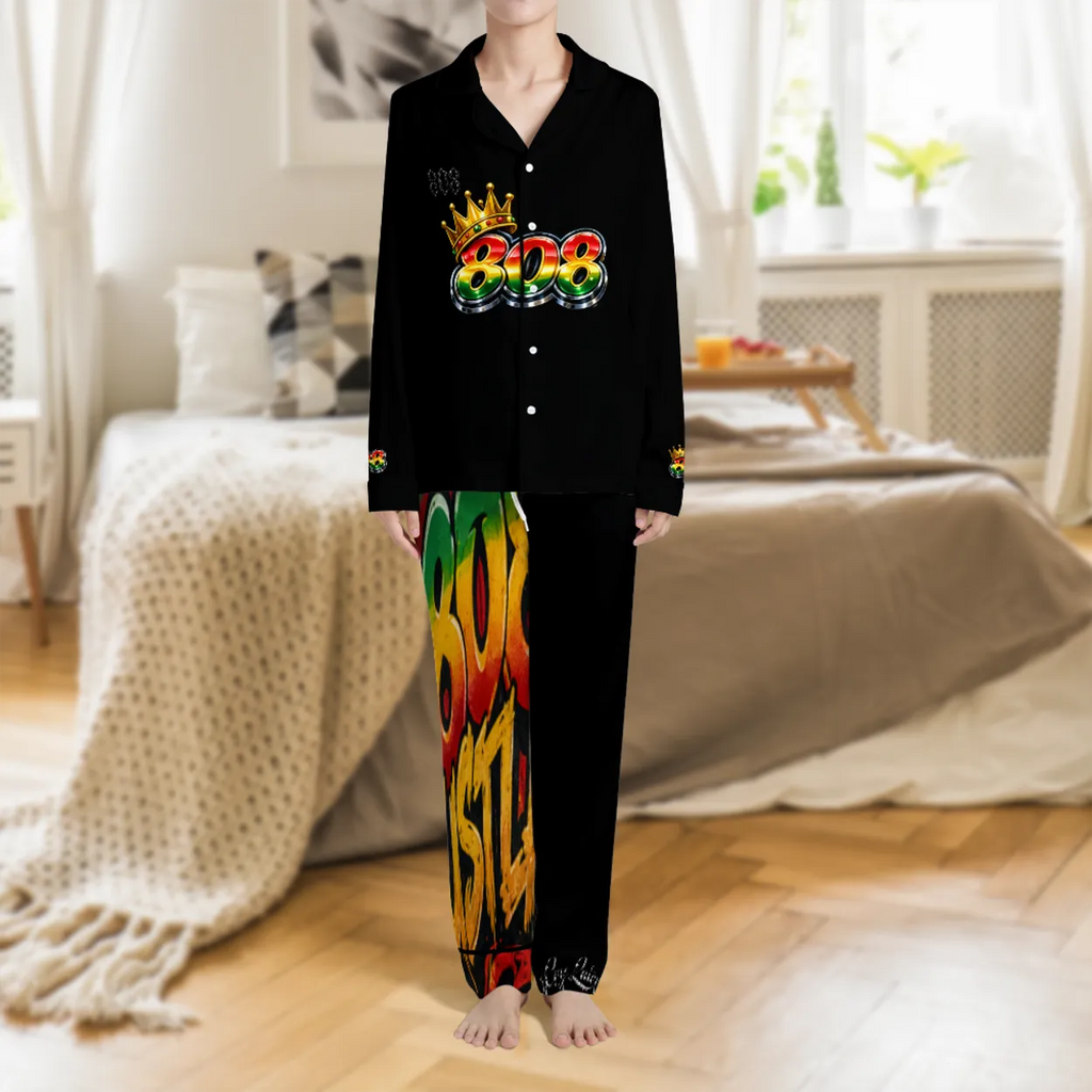 808HUSTLAH SATIN PAJAMA SET