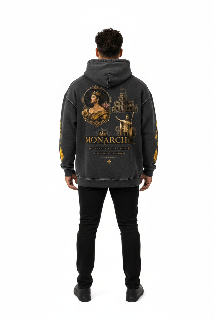 Monarch Hoodie Back - Male Polynesian Model