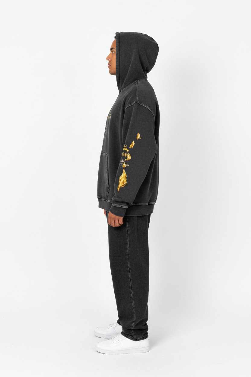 Monarch Hoodie Side Pose - Male Polynesian Model