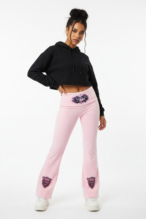 Pink Flare Pants Mockup